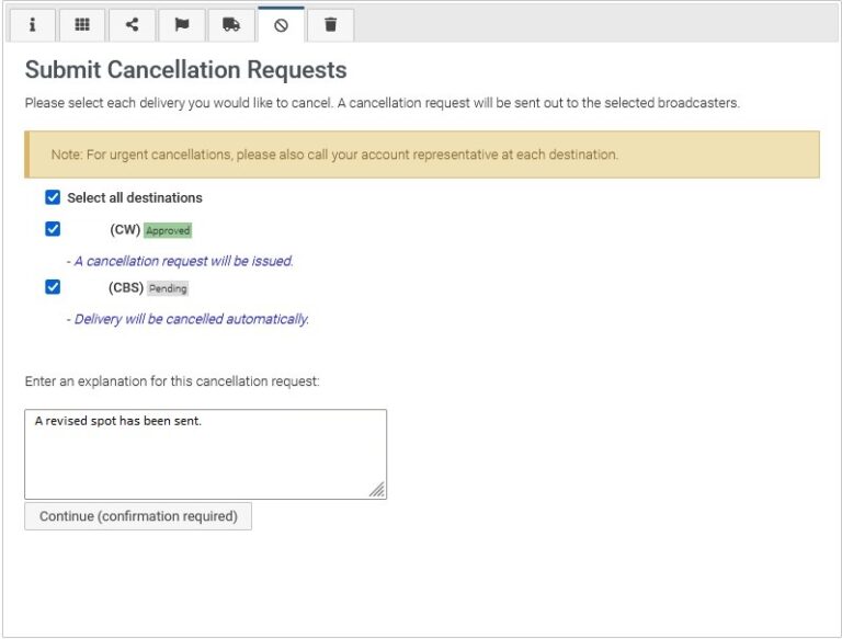Cancelling a Delivery Spotloader Help